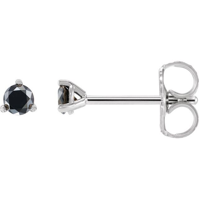14K 1/3 CTW Natural Black Diamond Earrings