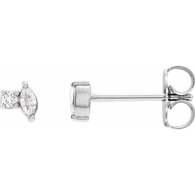 14K .08 CTW Natural Diamond Earrings