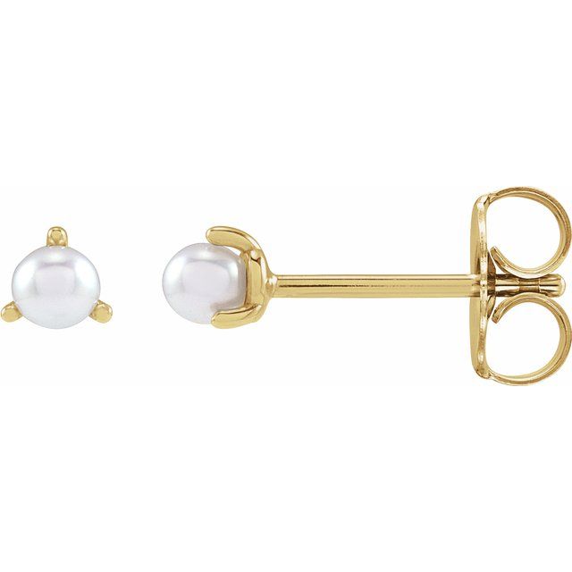 14K Cultured Seed Pearl Earrings