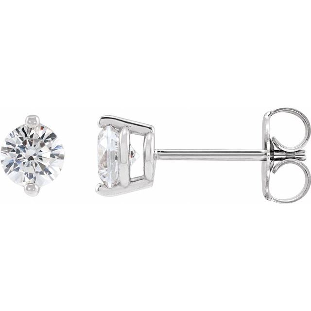 14K .03 CTW Natural Diamond 2-Prong Stud Earrings