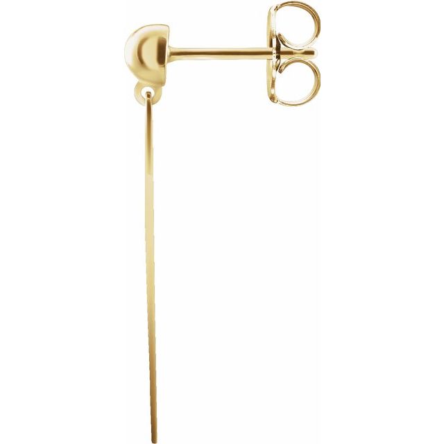 14K Circle Dangle Earring