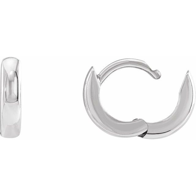 Sterling Silver Hinged Hoop Earrings