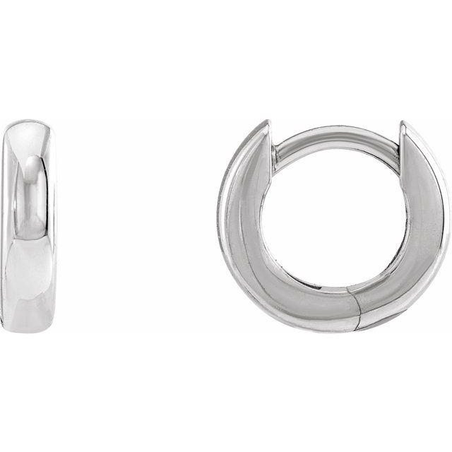 Sterling Silver Hinged Hoop Earrings