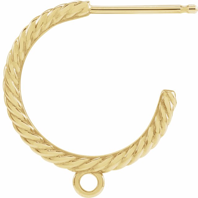 10K Hoop Earring Top