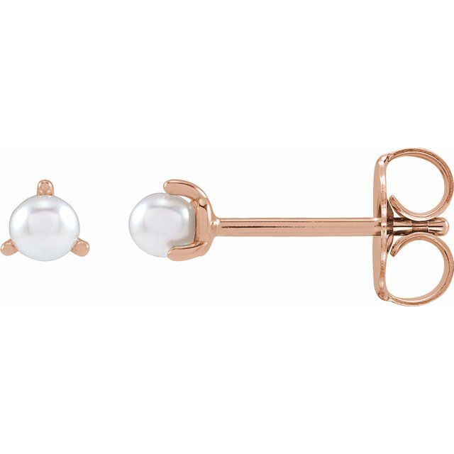 14K Cultured Seed Pearl Earrings
