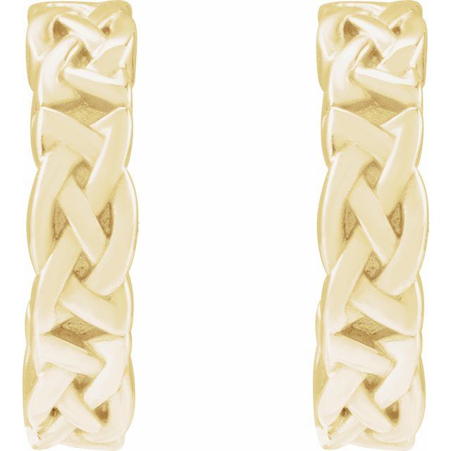 14K Celtic-Inspired Hoop Earrings