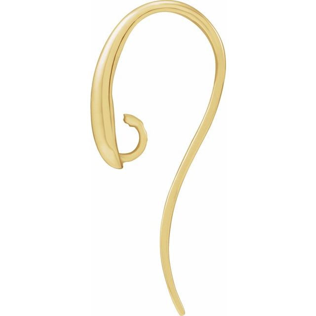 14K Accented French Wire Earring Top
