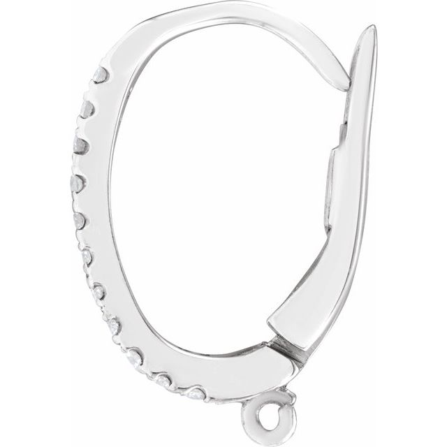 14K 1/8 CTW Lab-Grown Click-In Lever Back Earring Top