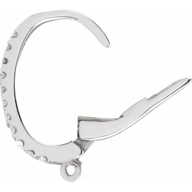 14K 1/8 CTW Lab-Grown Click-In Lever Back Earring Top