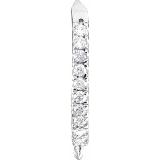 14K 1/8 CTW Lab-Grown Click-In Lever Back Earring Top