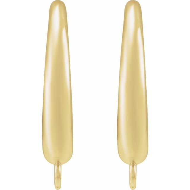 10K J-Hoop Earring Top