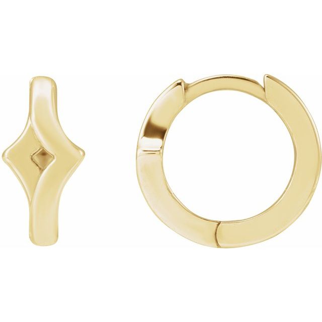 14K Geometric Right Huge Hoop Earring