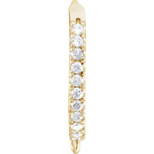 14K 1/8 CTW Lab-Grown Click-In Lever Back Earring Top