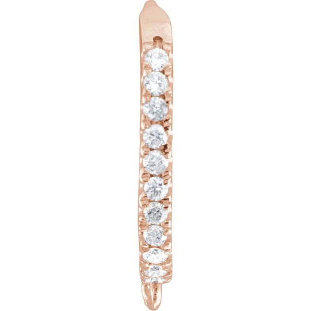 14K 1/8 CTW Lab-Grown Click-In Lever Back Earring Top