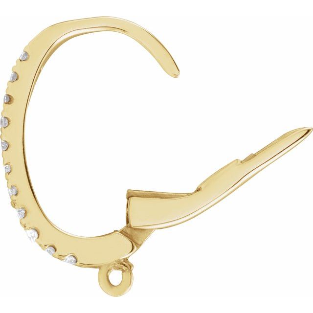 14K 1/8 CTW Lab-Grown Click-In Lever Back Earring Top