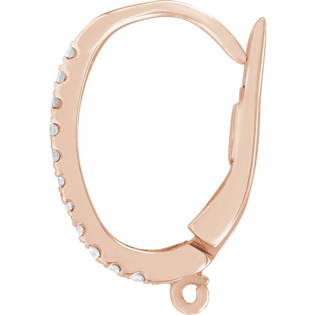 14K 1/8 CTW Lab-Grown Click-In Lever Back Earring Top