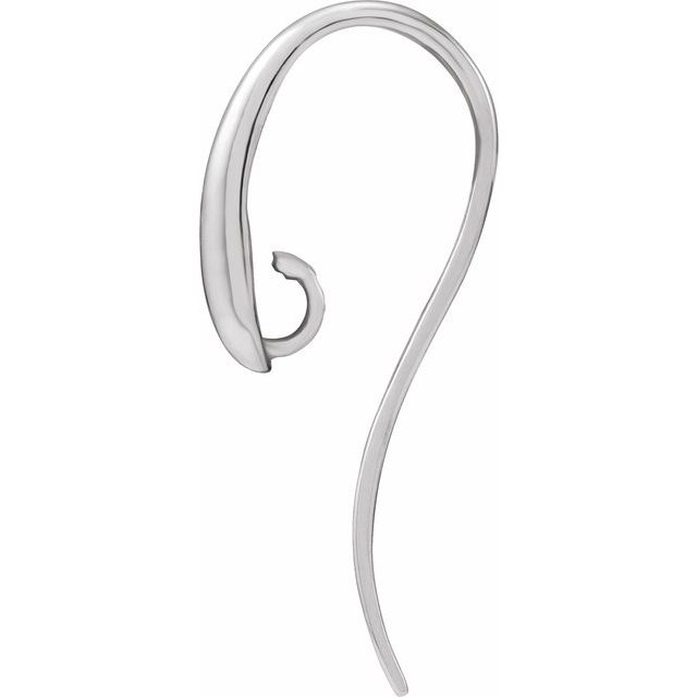 14K Accented French Wire Earring Top