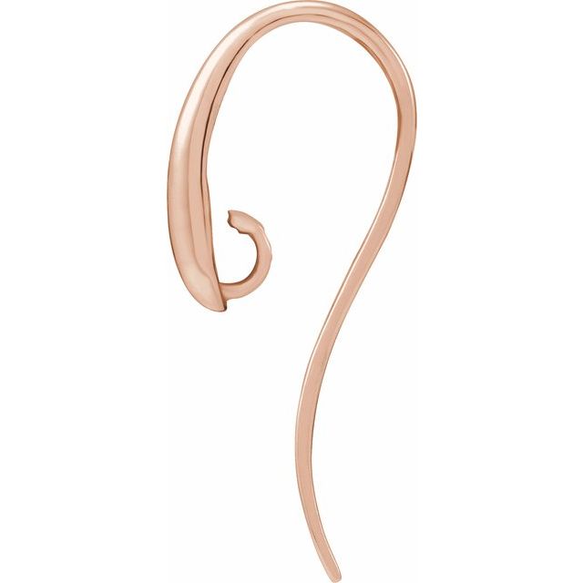 14K Accented French Wire Earring Top