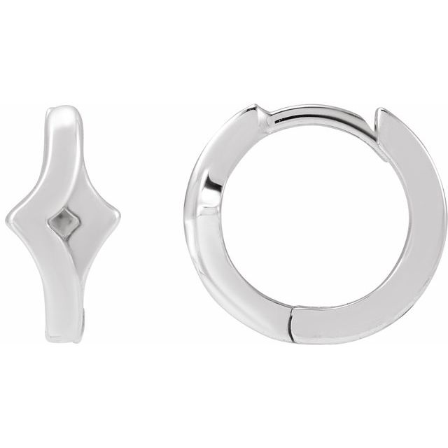 14K Geometric Left Huge Hoop Earring