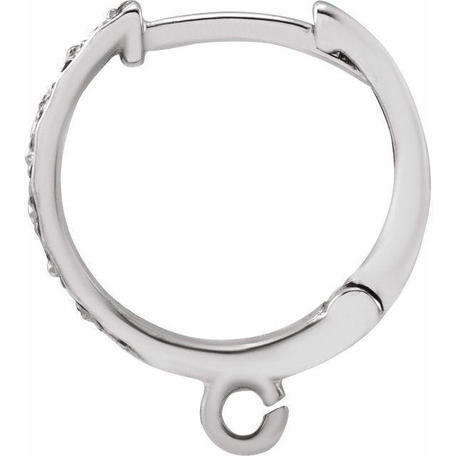 Sterling Silver Illusion Click-In Hoop Earring Top