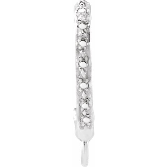 Sterling Silver Illusion Click-In Hoop Earring Top