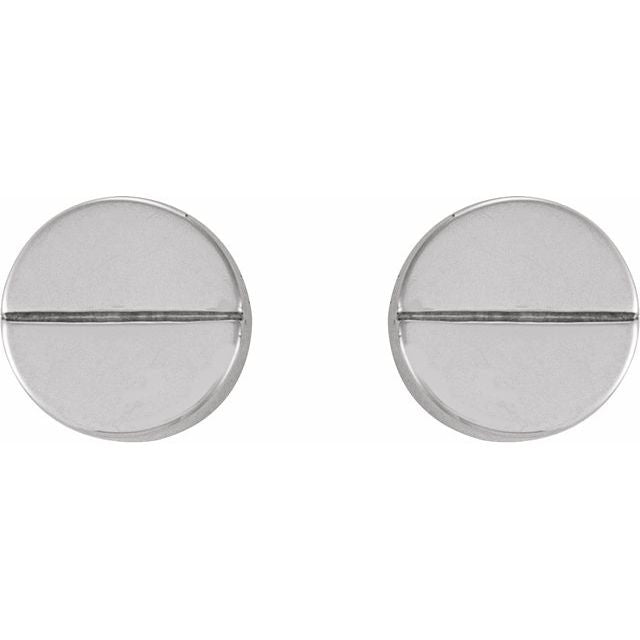 14K Geometric Press Fit Back Earrings
