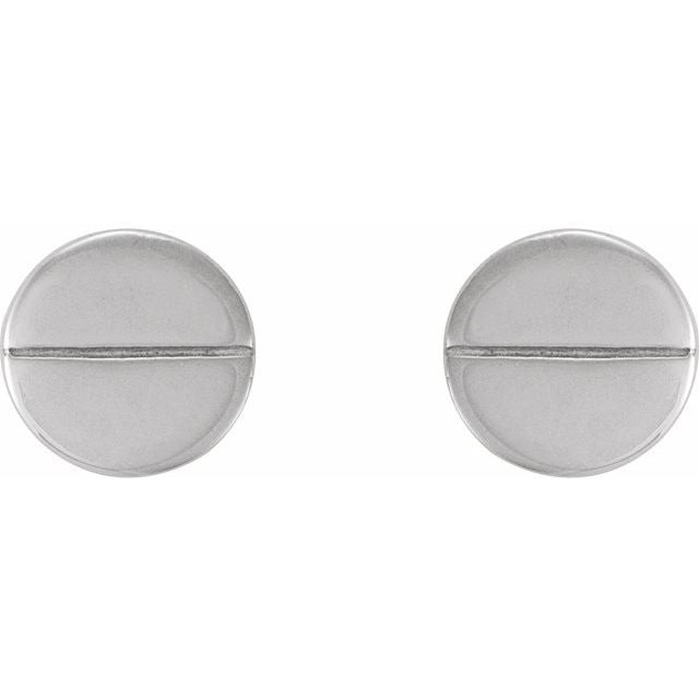 14K Geometric Friction Closure Earrings