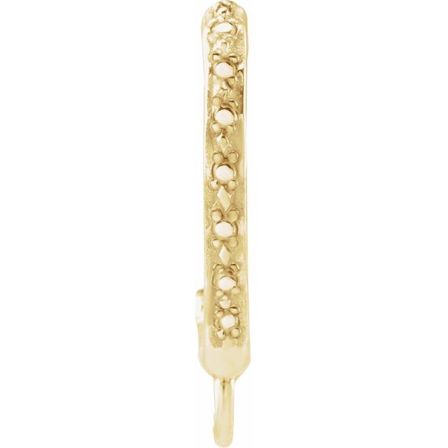 14K Illusion Click-In Hoop Earring Top