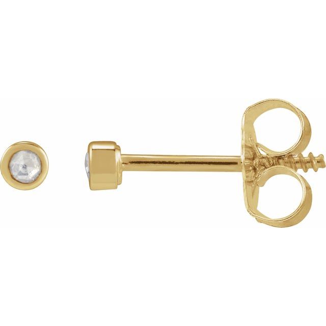 14K .02 CTW -Cut Natural Diamond Stud Earrings