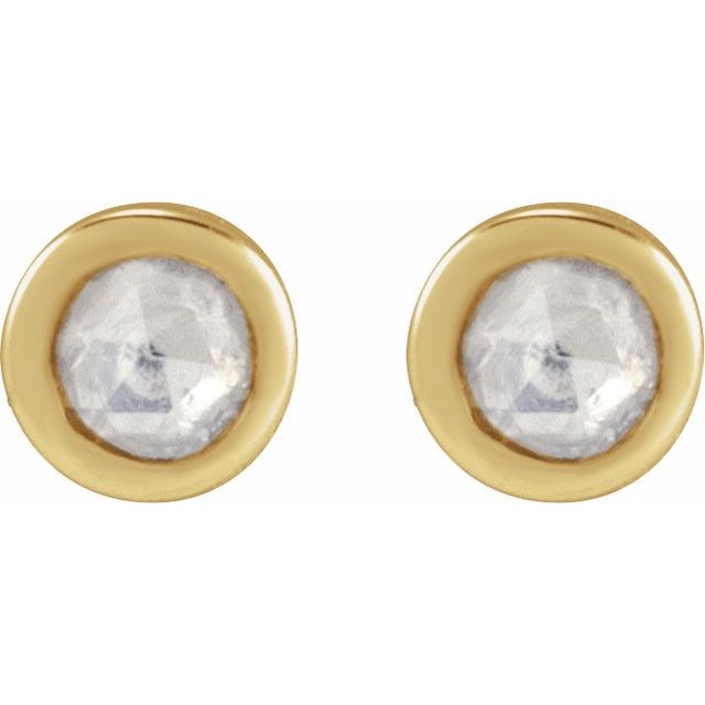 14K .02 CTW -Cut Natural Diamond Stud Earrings