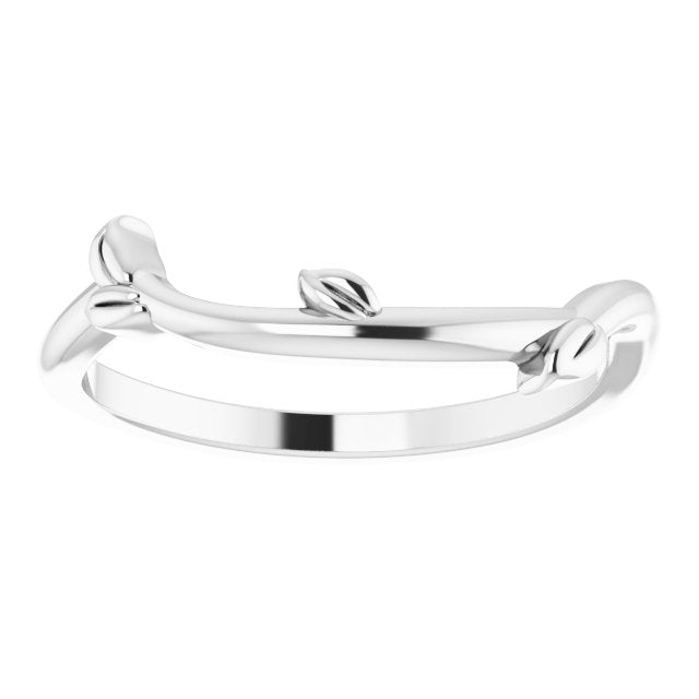 14K White Contour Matching Band