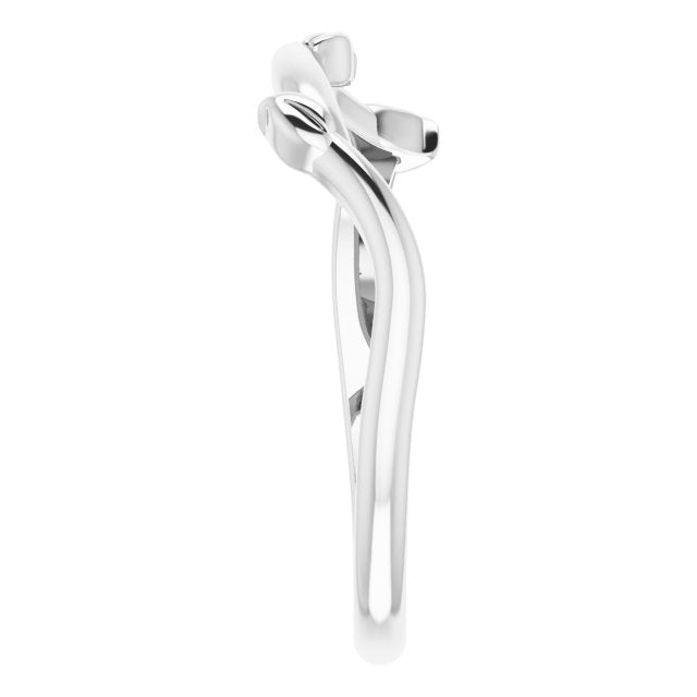 14K White Contour Matching Band