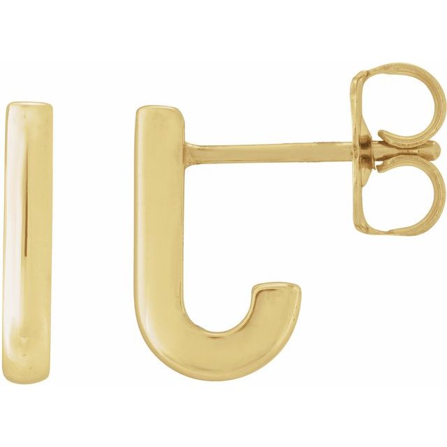 14K J-Hoop Earrings