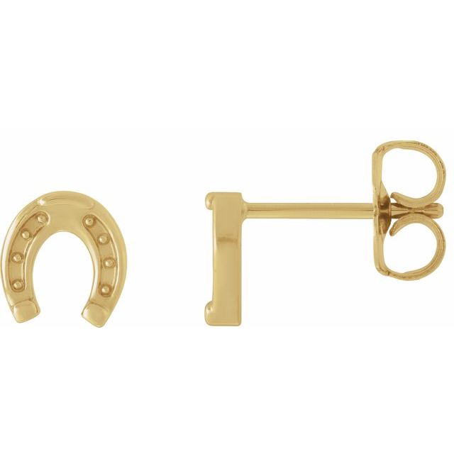 14K Horseshoe Earrings