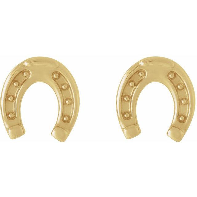 14K Horseshoe Earrings