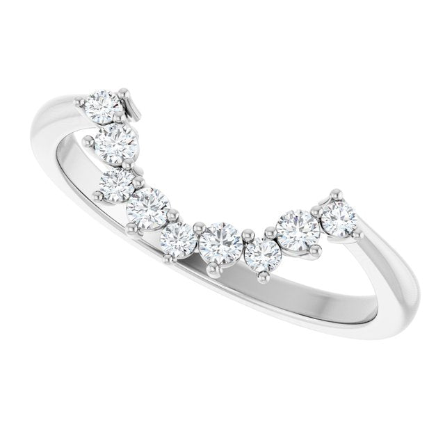 14K White 1/5 CTW Natural Diamond Matching Band