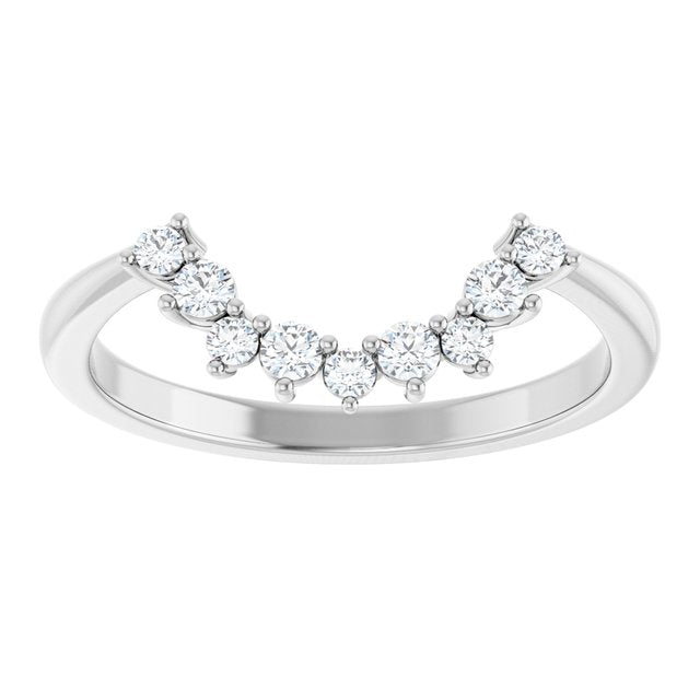 14K White 1/5 CTW Natural Diamond Matching Band
