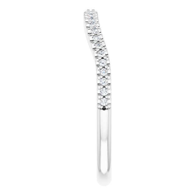 14K White 1/8 CTW Natural Diamond Match Band
