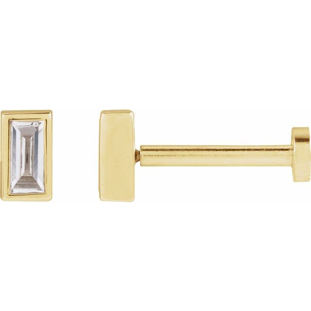 14K .07 CT Lab-Grown Diamond Stud Earring