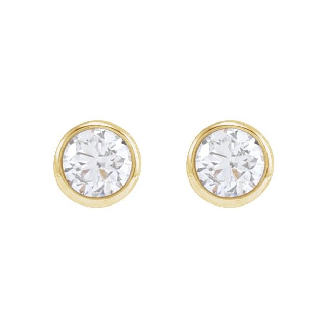 14K .06 CT Natural Diamond Earring
