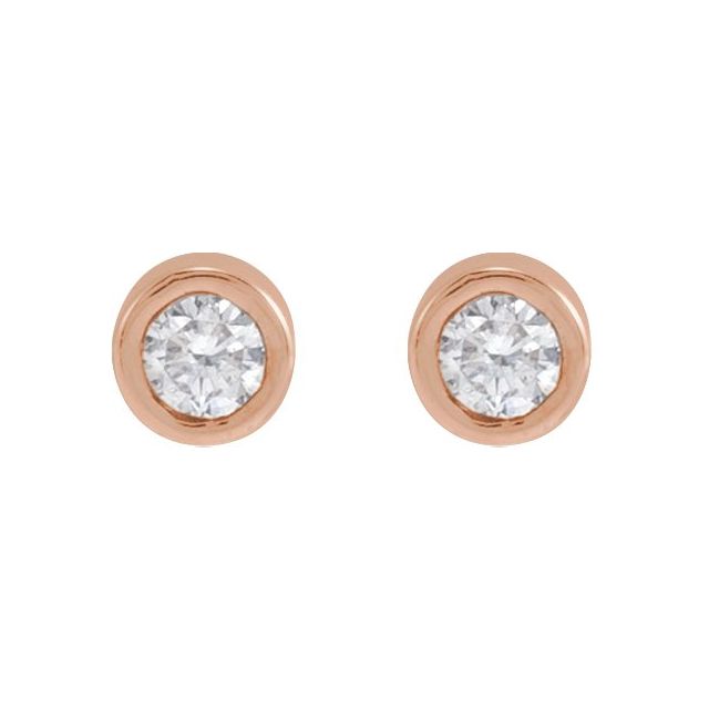 14K .04 CT Natural Diamond Earring