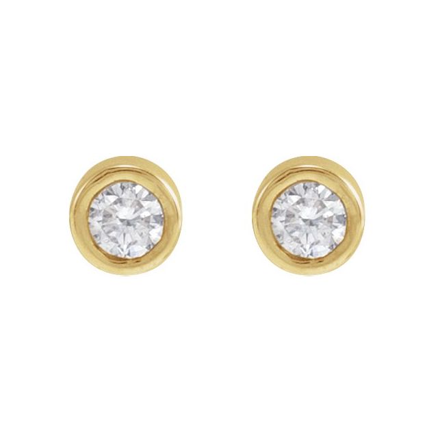 14K .04 CT Natural Diamond Earring
