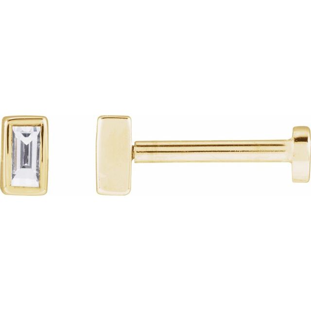14K .04 CT Natural Diamond Stud Earring