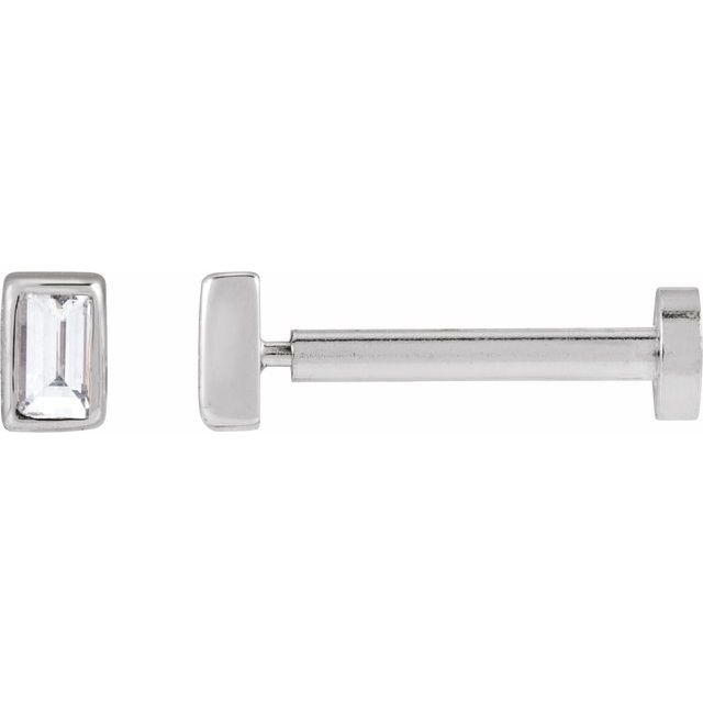 14K .03 CT Natural Diamond Stud Earring