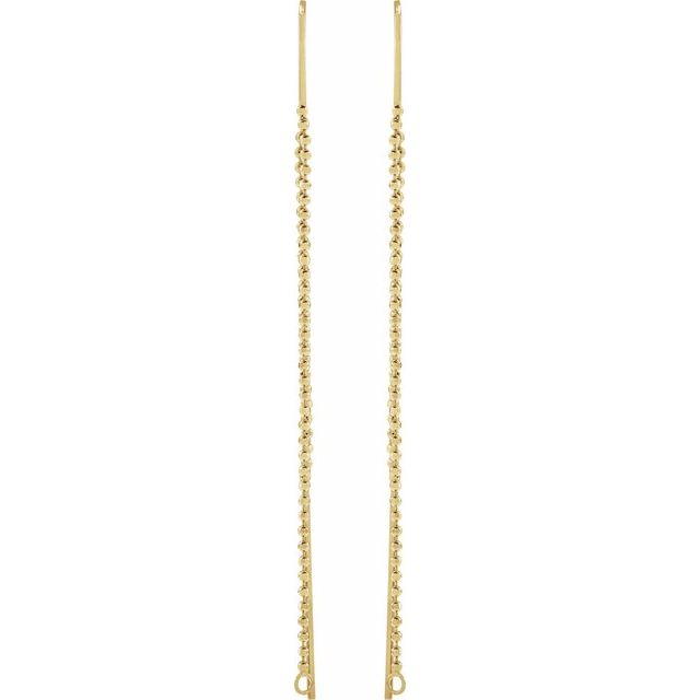 14K Bead Chain Ear Threader