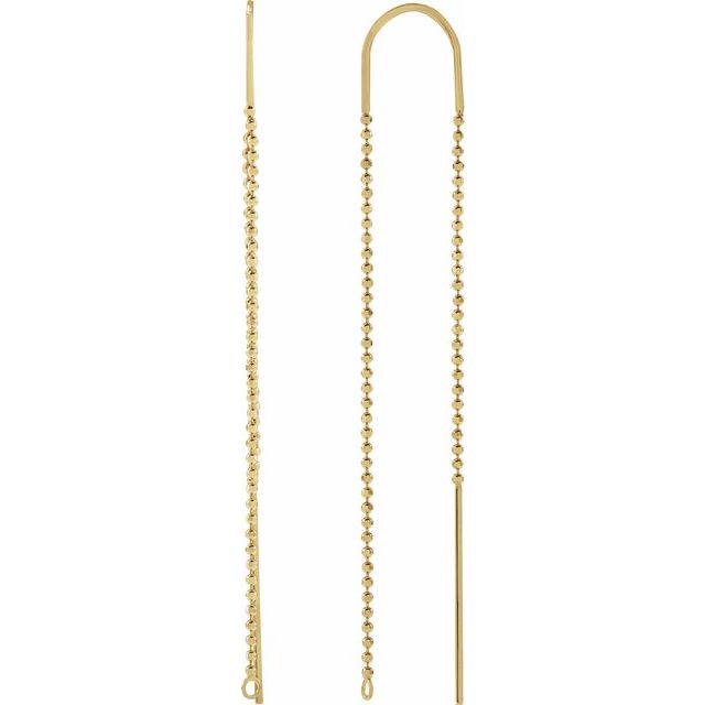14K Bead Chain Ear Threader