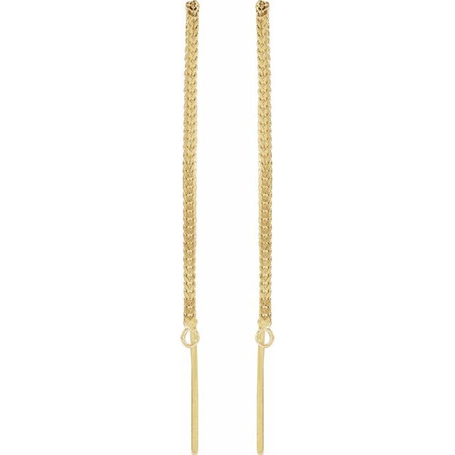 14K Franco Chain Ear Threader