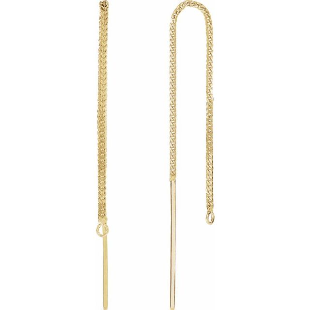 14K Franco Chain Ear Threader