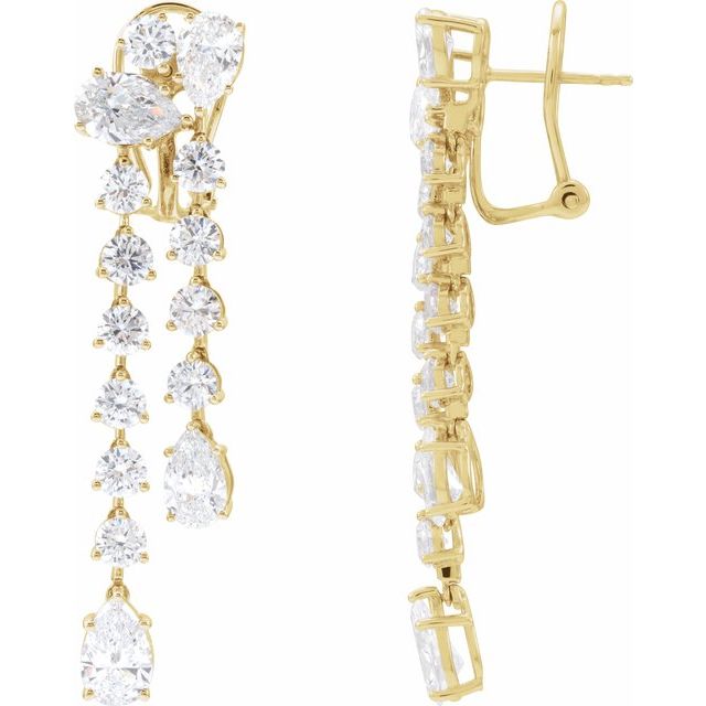14K 9 1/2 CTW Lab-Grown Diamond Dangle Earrings