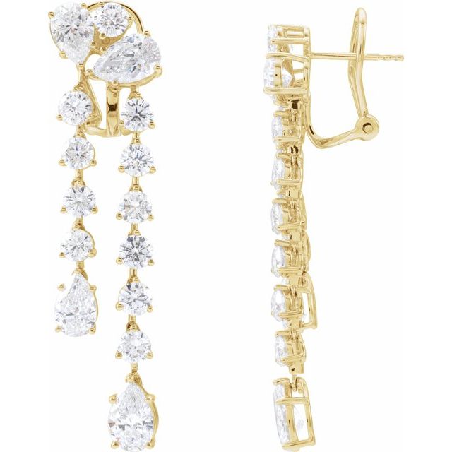 14K 9 1/2 CTW Lab-Grown Diamond Dangle Earrings